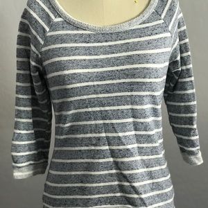 Light blue striped sweater shirt